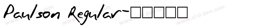 Paulson Regular字体转换